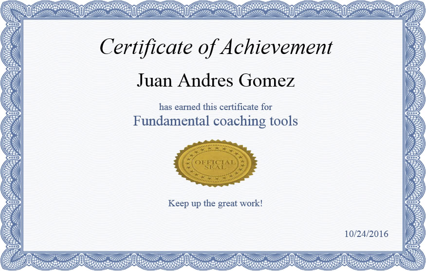 Fundamental coaching tools